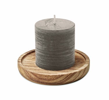 Logotrade promotional items photo of: Candle on round wooden base