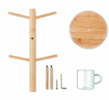 Logo trade advertising product photo of: Bamboo cup set holder