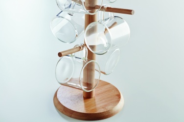 Logo trade promotional giveaway photo of: Bamboo cup set holder