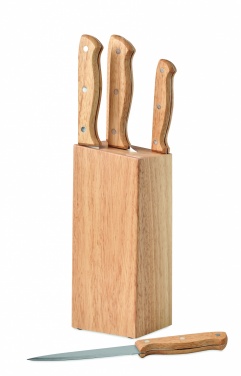 Logotrade promotional giveaway picture of: 5 piece knife set in base