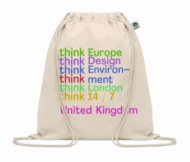 Logotrade promotional giveaway image of: Organic cotton drawstring bag