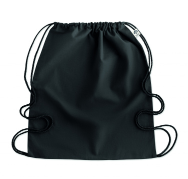 Logo trade promotional products image of: Organic cotton drawstring bag