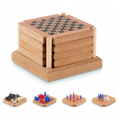 Logo trade promotional products image of: 4-piece coaster game set