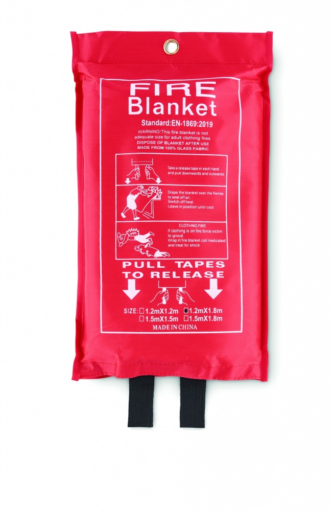Logo trade promotional giveaways image of: Fire blanket in pouch 120x180