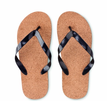Logo trade business gift photo of: Cork beach slippers M