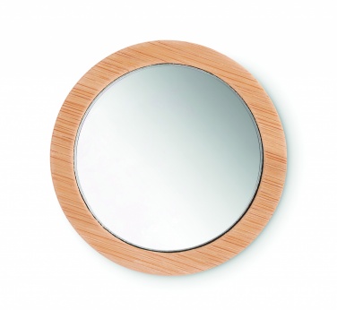 Logo trade promotional giveaway photo of: Bamboo make-up mirror