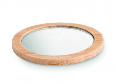 Logo trade promotional product photo of: Bamboo make-up mirror