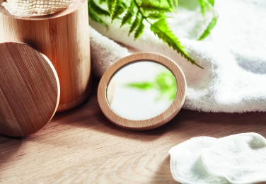 Logotrade promotional item picture of: Bamboo make-up mirror