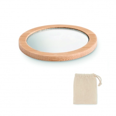 Logotrade advertising products photo of: Bamboo make-up mirror