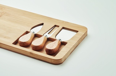 Logotrade promotional products photo of: Bamboo Cheese board set Leipzig