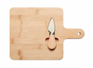 Logotrade promotional gift picture of: Cheese board set in bamboo Bremen