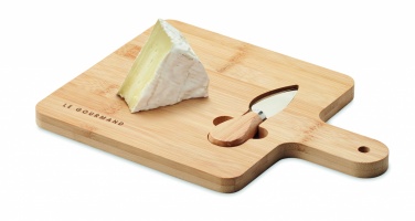 Logo trade promotional gifts image of: Cheese board set in bamboo Bremen