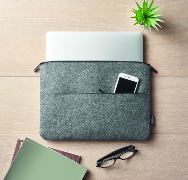 Logo trade promotional product photo of: RPET felt zipped laptop bag