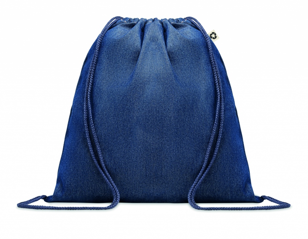 Logotrade promotional merchandise image of: Recycled denim drawstring bag