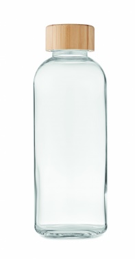 Logotrade advertising products photo of: Glass bottle 650ml bamboo lid