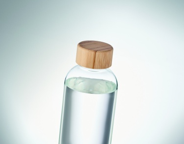 Logo trade promotional gift photo of: Glass bottle 650ml bamboo lid