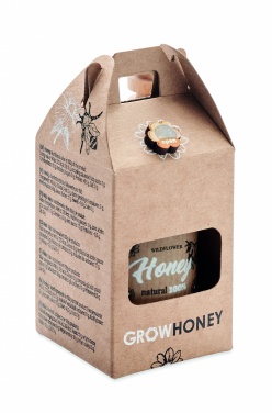 Logo trade promotional giveaways image of: Wildflower honey jar set 50gr