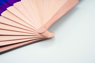Logo trade promotional items picture of: Rainbow wooden hand fan
