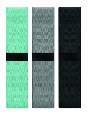 Logo trade promotional merchandise picture of: Set of 3 fitness bands in pouch