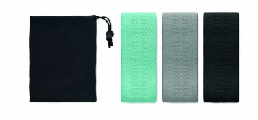 Logo trade promotional product photo of: Set of 3 fitness bands in pouch