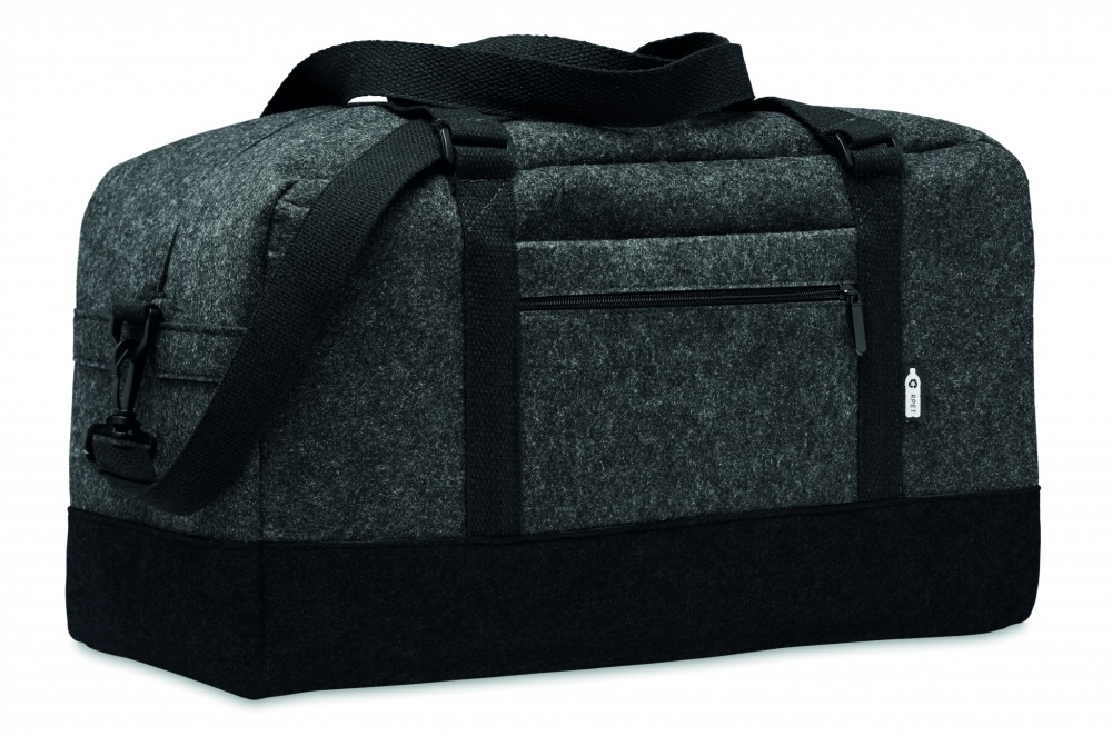 Logo trade corporate gifts image of: RPET felt weekend bag
