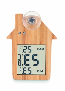 Logo trade advertising product photo of: Bamboo weather station HISA
