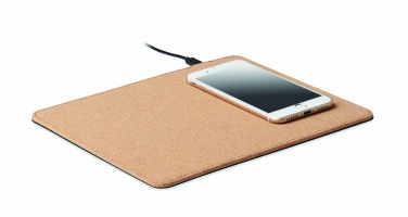 Logotrade promotional gifts photo of: Cork mouse mat charger 15W