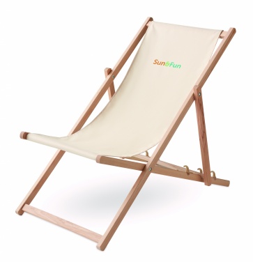 Logo trade advertising products image of: Beach chair in wood