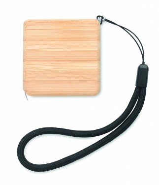 Logo trade advertising products picture of: Measuring tape in bamboo 1m