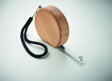 Logo trade advertising products picture of: Measuring tape in bamboo 2m