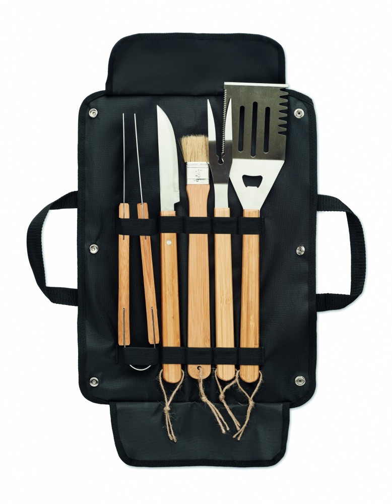 Logo trade promotional product photo of: 5 Barbecue tools in pouch