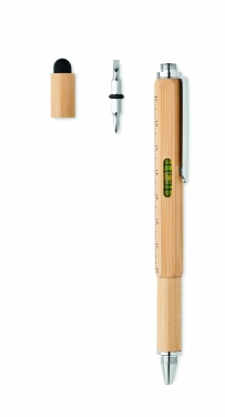 Logotrade corporate gift picture of: Spirit level pen in bamboo