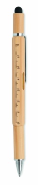 Logo trade promotional merchandise picture of: Spirit level pen in bamboo