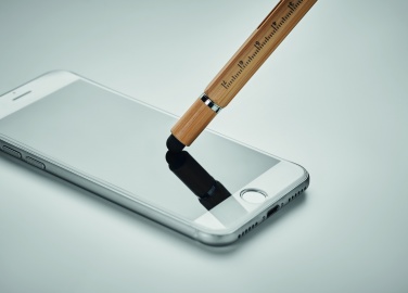 Logotrade promotional giveaway image of: Spirit level pen in bamboo