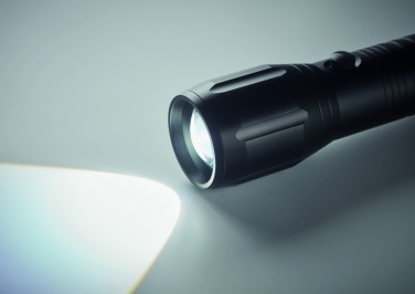 Logo trade promotional items image of: Large aluminium LED flashlight