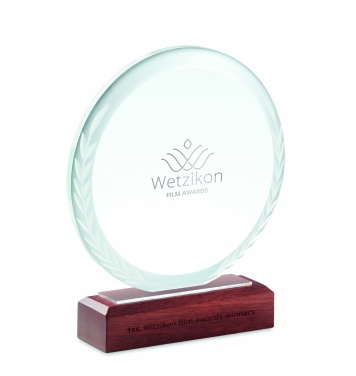 Logo trade promotional gifts image of: Round award plaque