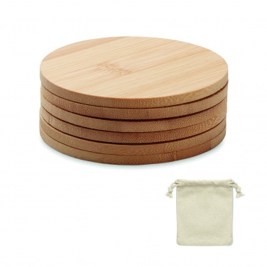 Logotrade promotional giveaways photo of: Set of 6 bamboo coasters
