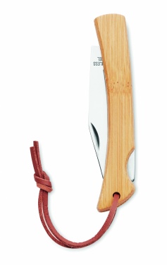 Logotrade corporate gift image of: Foldable knife in bamboo