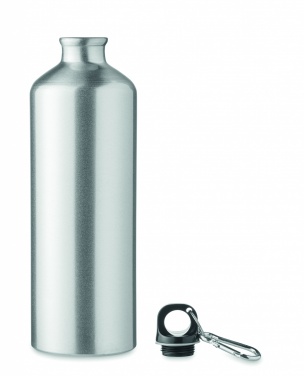 Logo trade corporate gifts picture of: 1000 ml single-walled aluminum water bottle with a carabiner
