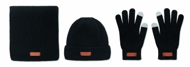 Logo trade promotional merchandise image of: Set of 3 RPET winter pieces