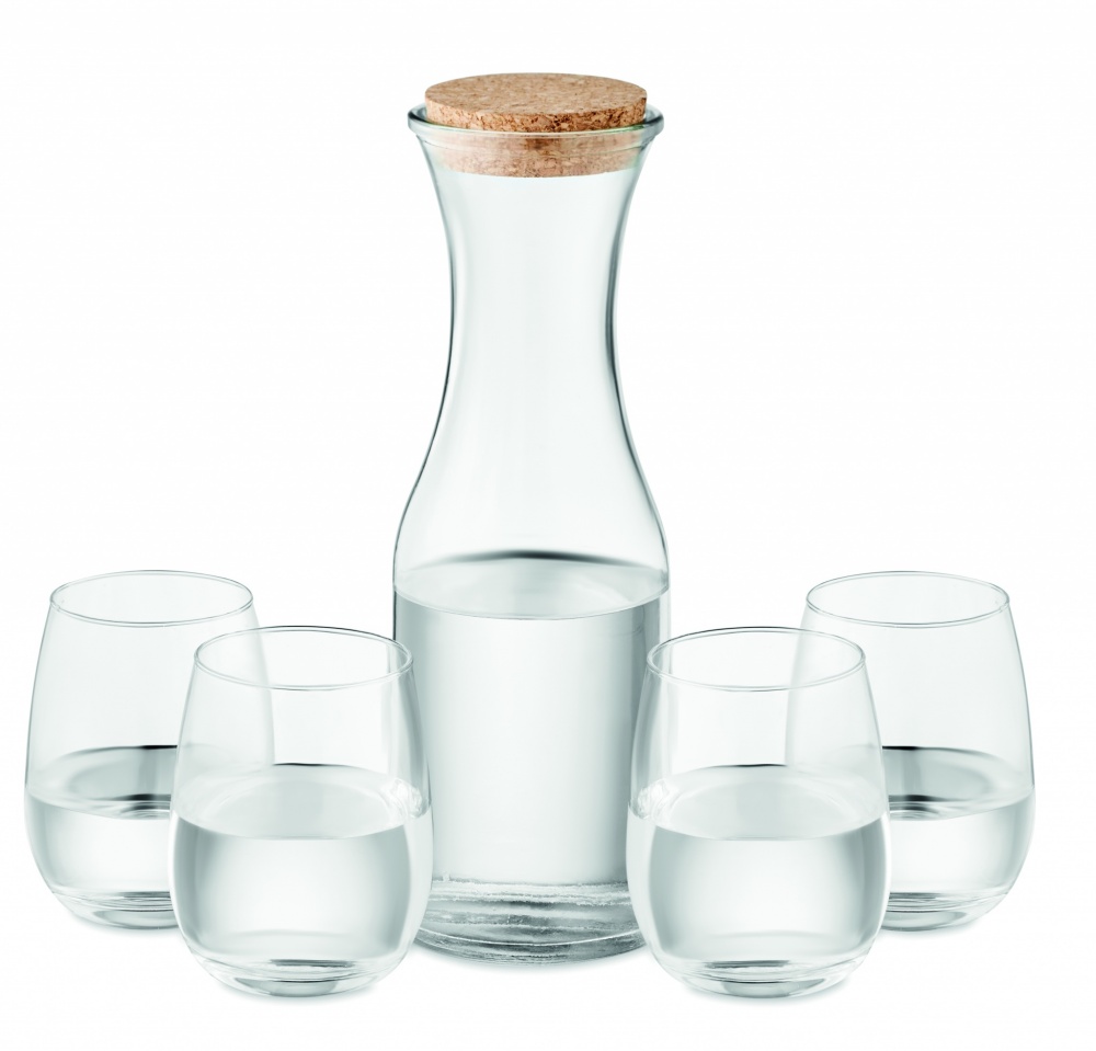 Logo trade promotional giveaway photo of: Set of recycled glass drink
