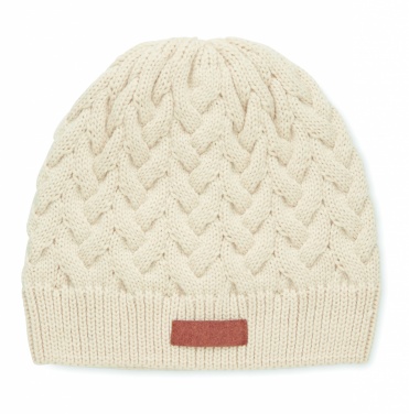 Logotrade advertising product picture of: Cable knit beanie in RPET