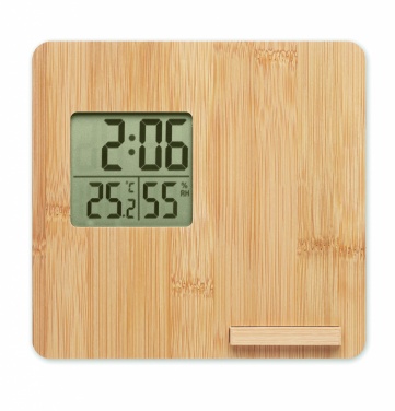 Logotrade advertising product image of: Bamboo weather station 10W