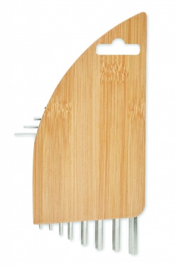 Logo trade promotional gifts picture of: Hex key set in bamboo