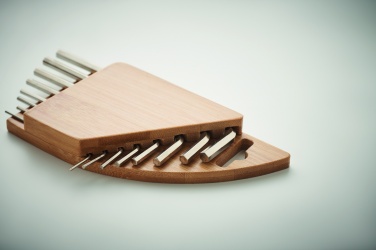 Logotrade promotional gifts photo of: Hex key set in bamboo