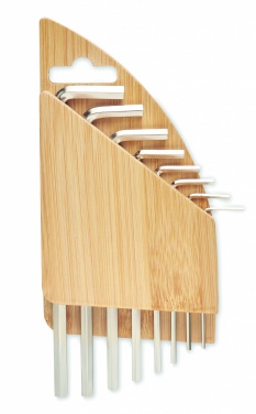 Logo trade advertising product photo of: Hex key set in bamboo