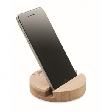 Logo trade promotional product photo of: Birch Wood phone stand