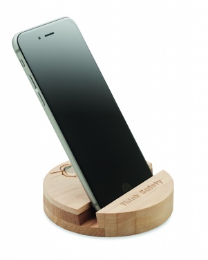 Logo trade advertising products picture of: Birch Wood phone stand