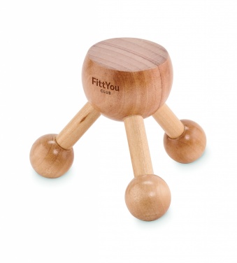 Logo trade promotional gifts picture of: Hand held massager in wood