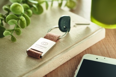 Logo trade business gift photo of: Key ring with cork webbing Kerava